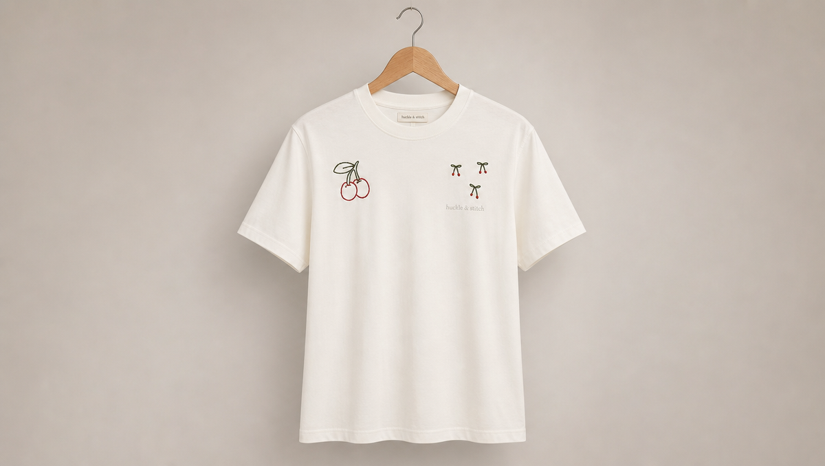 Cherry Blossom Embroidered Tee