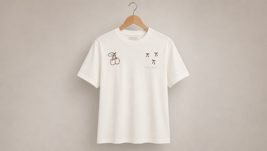 Cherry Blossom Embroidered Tee