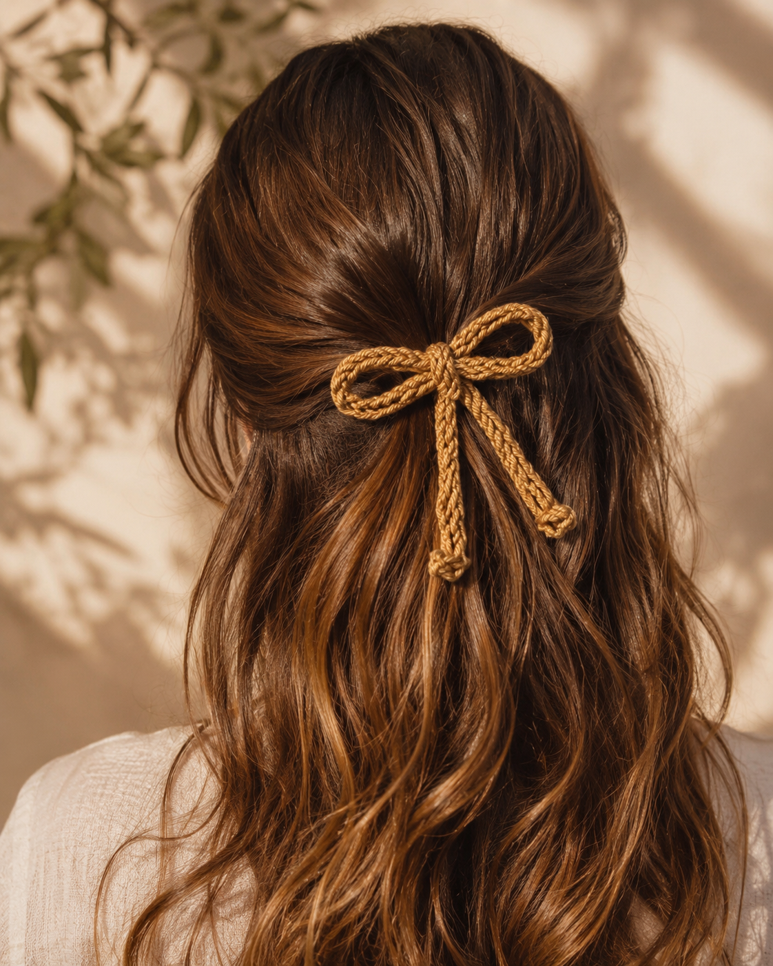 Rustic Crochet Bow