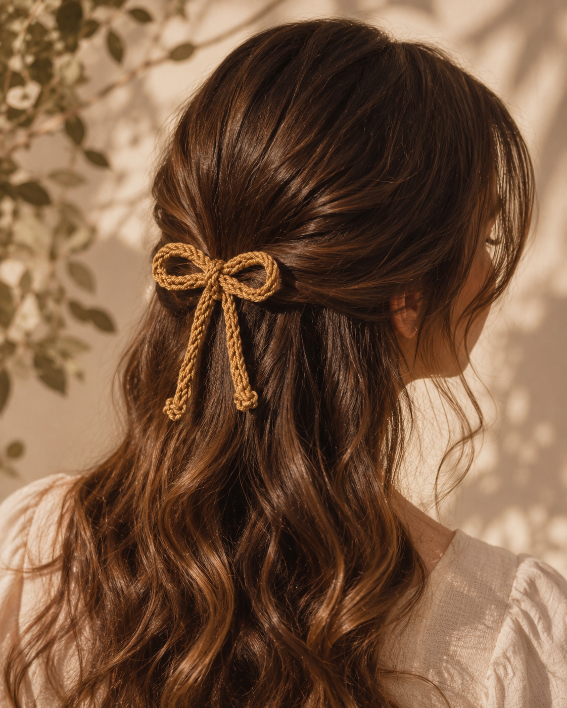 Rustic Crochet Bow