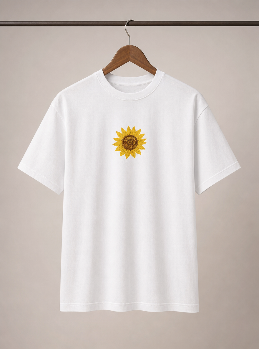 Sunflower Embroidered Tee